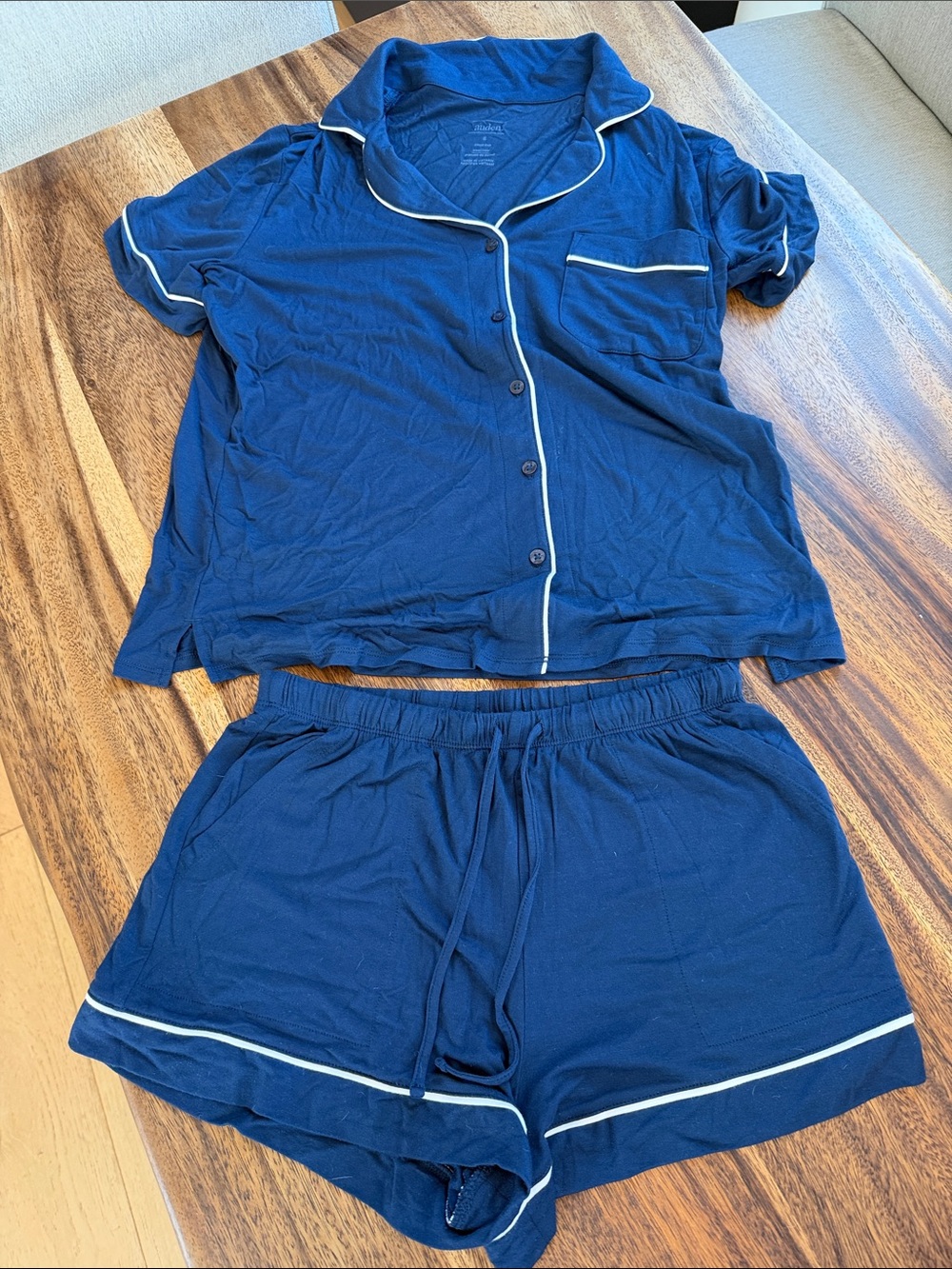 Two Piece PJ Set- Navy